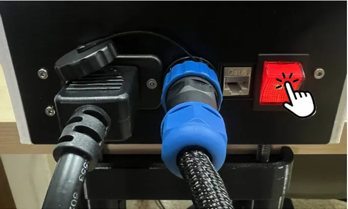 CHUEM Desktop main power switch in the off position